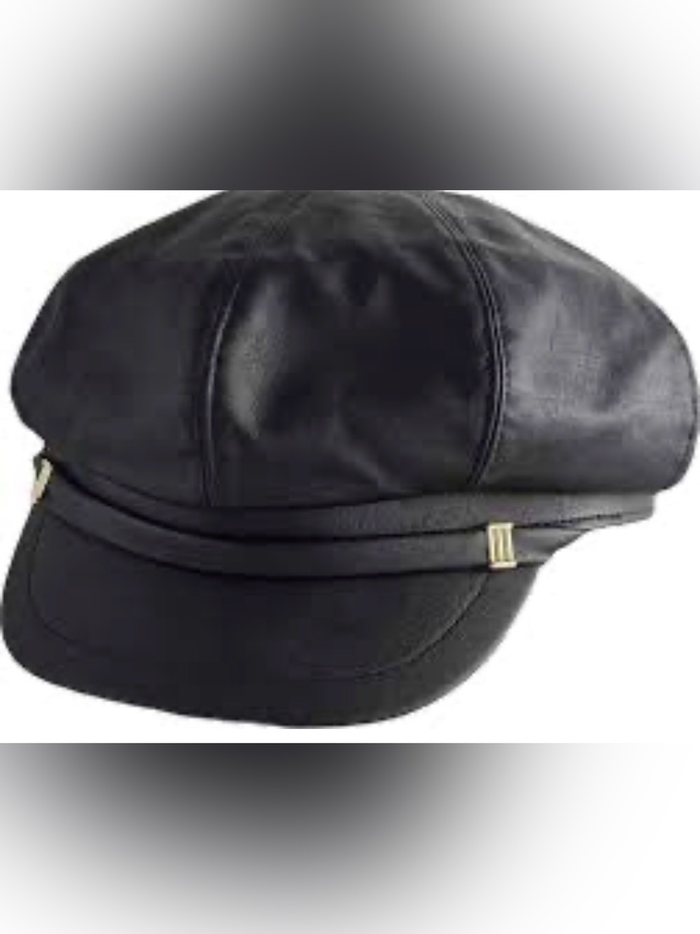 NWT Torrid Faux leather drop style cabbie hat with gold emblem one size